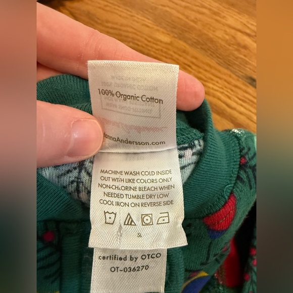 Hanna Andersson Holiday Christmas Ornaments Pajamas size 75cm 12-18 months - Picture 7 of 8